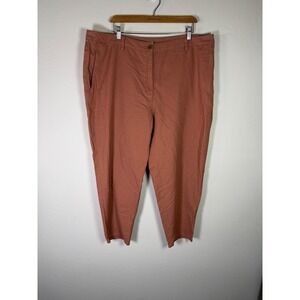 Eileen Fisher Clay Organic Cotton Hemp Ankle Pants Plus Size 20 S1SUZ-P8284M NEW